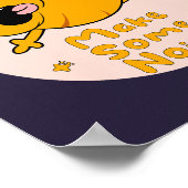 オレンジキャッおもしろいトのかわいいを作る ポスター (角)