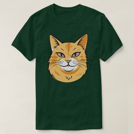 オレンジキャッおもしろいト顔オレンジタブビーキャッツ愛好家 Tシャツ (デザイン正面)