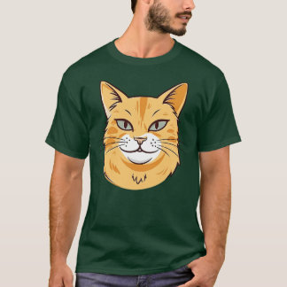 オレンジキャッおもしろいト顔オレンジタブビーキャッツ愛好家 Tシャツ