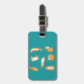 オレンジキャッツおもしろい ラゲッジタグ (正面縦)