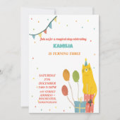 オレンジキャッツ誕生日招待状 招待状 (正面)