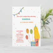 オレンジキャッツ誕生日招待状 招待状 (スタンド正面)