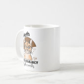 オレンジキャットと数学先生ことわざ コーヒーマグカップ (正面左)