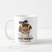 オレンジキャットと数学先生ことわざ コーヒーマグカップ (左)