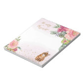 オレンジキャットイラストレーションガールデイリーノート ノートパッド (回転)