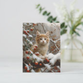 オレンジキャットウィンターベリーヴィンテージ ポストカード (スタンド正面)