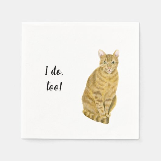 オレンジキャットカスタムカクテルナプキン スタンダードカクテルナプキン (正面)