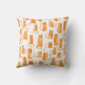 オレンジキャットパターン クッション (裏面)