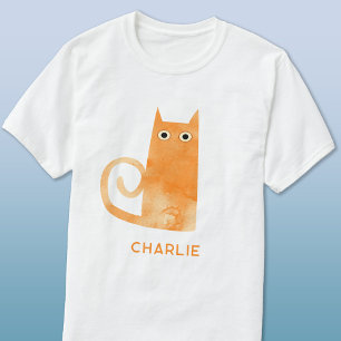オレンジキャットパーソナライズされた Tシャツ