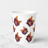 オレンジキャットパープルウィッチハットハローウィンパーティ 紙コップ (右)