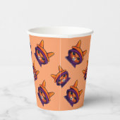 オレンジキャットパープルウィッチハットハローウィンパーティ 紙コップ (右)