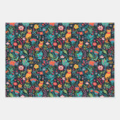 オレンジキャットボタニカル ラッピングペーパーシート (正面)