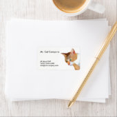 オレンジキャットローポリゴン ラベル (インサイチュ)