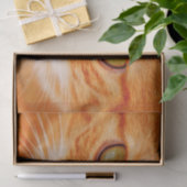 オレンジキャット顔ティッシュペーパー 薄葉紙 (ギフト)