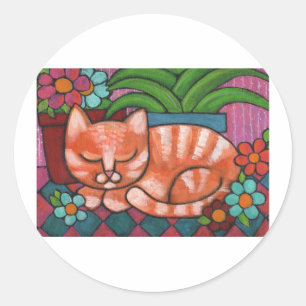 オレンジキャット ラウンドシール