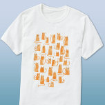 オレンジキャット Tシャツ<br><div class="desc">かわいい小さな水色のオレンジジンジャー猫、動物愛好家に最適。オリジナルアートby Nic Squirrell.</div>