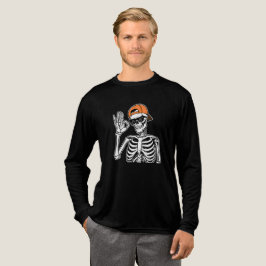 オレンジキャップのクールスケルトン | ヒップホップハロウィン トライブレンドＴシャツ