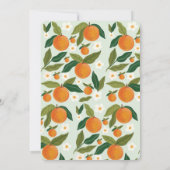 オレンジキュートグリーンサマーブライダルシャワー 招待状 (裏面)