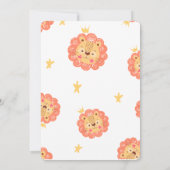 オレンジキュートライオンキングベビーシャワー招待状 招待状 (裏面)