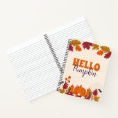 オレンジキュート秋の収穫カボチャのパッチ ノートブック (内部)