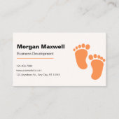 オレンジキュート&ミニマルベビー子供部屋 名刺 (裏面)