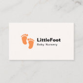 オレンジキュート&ミニマルベビー子供部屋 名刺 (正面)