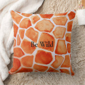 オレンジキリンアニマルプリント クッション (ブランケット)