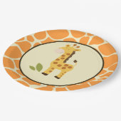 オレンジキリンプレート ペーパープレート (アングル)