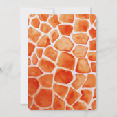 オレンジキリン動物 招待状 (裏面)