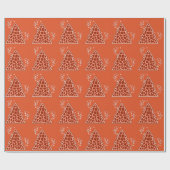 オレンジキリン・クリスマスツリー ラッピングペーパー (フラット)