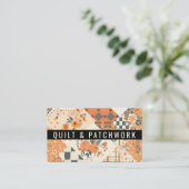 オレンジキルトパッチワークハンドメイド衣類 名刺 (スタンド正面)