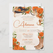 オレンジキンセアニェラヴィンテージシャーロウェスタンバラ 招待状 (正面)