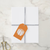 オレンジギフトにパンプキンパッチラベル ギフトタグ (より糸付き)