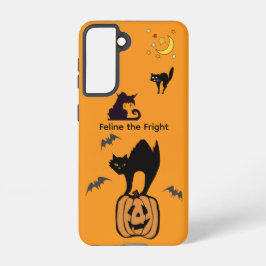 オレンジギャラクシーケース ハロウィン 猫 フィリン・ザ・フライド SAMSUNG GALAXY S21ケース