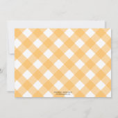 オレンジギンガムカントリー素朴な赤いさくらんぼ結婚ズ 招待状 (裏面)