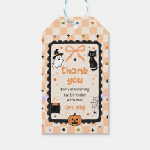 オレンジギンガムチェックのハロウィン誕生日パーティー
