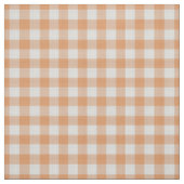 オレンジギンガムチェック柄 ファブリック (見本)