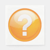 オレンジクエックマーク紙ナプキンス スタンダードランチョンナプキン (正面)