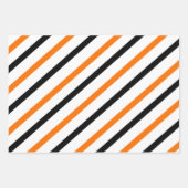 オレンジクラシックとブラックの可愛いハロウィーンの雰囲気 ラッピングペーパーシート (正面)