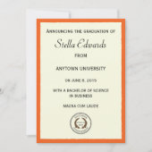 オレンジクラシック卒業発表 案内状 (正面)