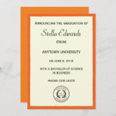 オレンジクラシック卒業発表 案内状 (正面/裏面)