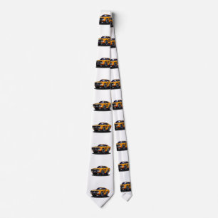 オレンジクラシック色のマッスルカー – バックカラーを選択 ネクタイ
