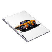 オレンジクラシック色のマッスルカー – バックカラーを選択 ノートブック (右側)