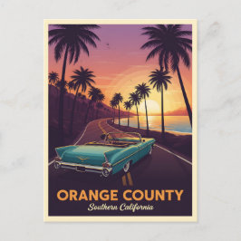 オレンジクラシック郡を通じてコンバーチブルクルージング ポストカード