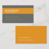 オレンジクラスタイリッシュシープレーンシンプルグルーポン 名刺 (正面/裏面)