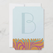 オレンジクラッシュアクアフューシャスワールズ オン シルバー 招待状 (裏面)