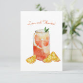 オレンジクラッシュブライダルシャワーありがとう カード (スタンド正面)