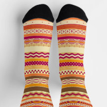 オレンジクランベリーとチョコレートブラウン秋ストライプ