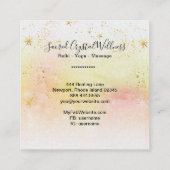 ~オレンジクリスタルクラスターパステルレインボースターズ スクエア名刺 (裏面)