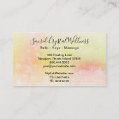 〜オレンジクリスタルクラスターパステルレインボー 名刺 (裏面)